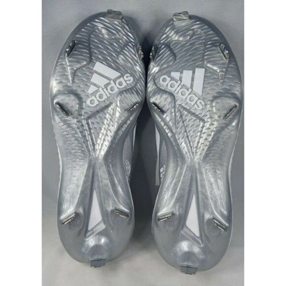 Adidas White Metal Baseball Cleats Icon 6 Bounce White/Silver Men\'s Size‎ 7 New. main image 8